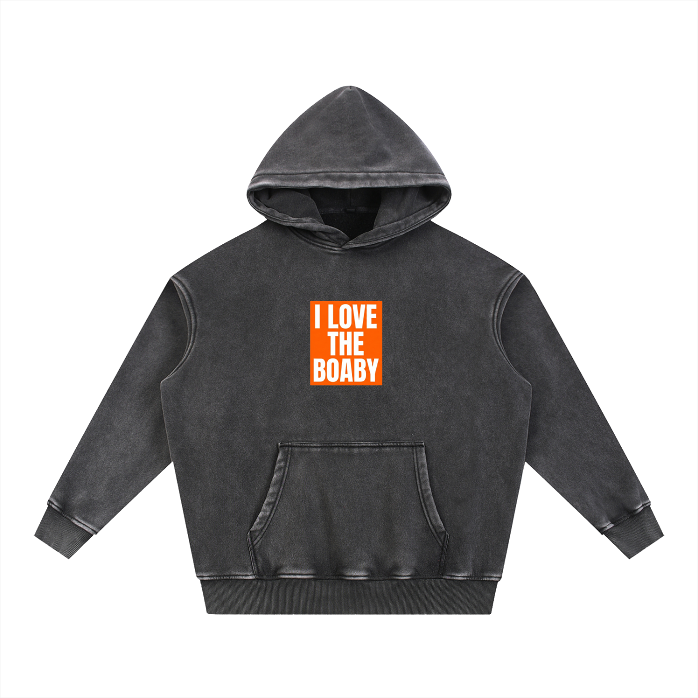 Snow Wash Fleece Oversize Hoodie